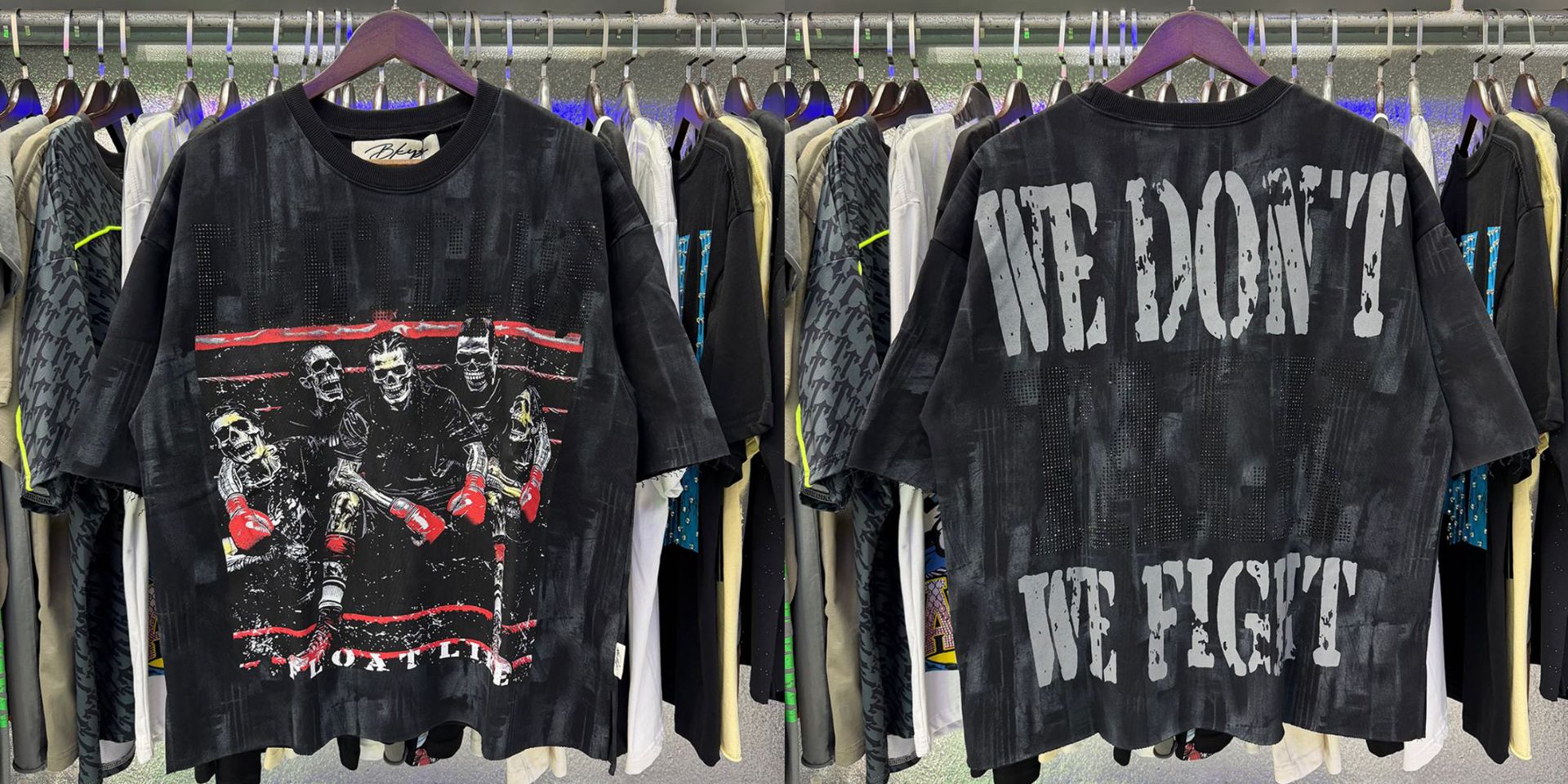 Vintage Roll The Dice Western Cropped T‑Shirt Rhinestone Highway Road Trip Raw Hem Oversized Streetwear Tee