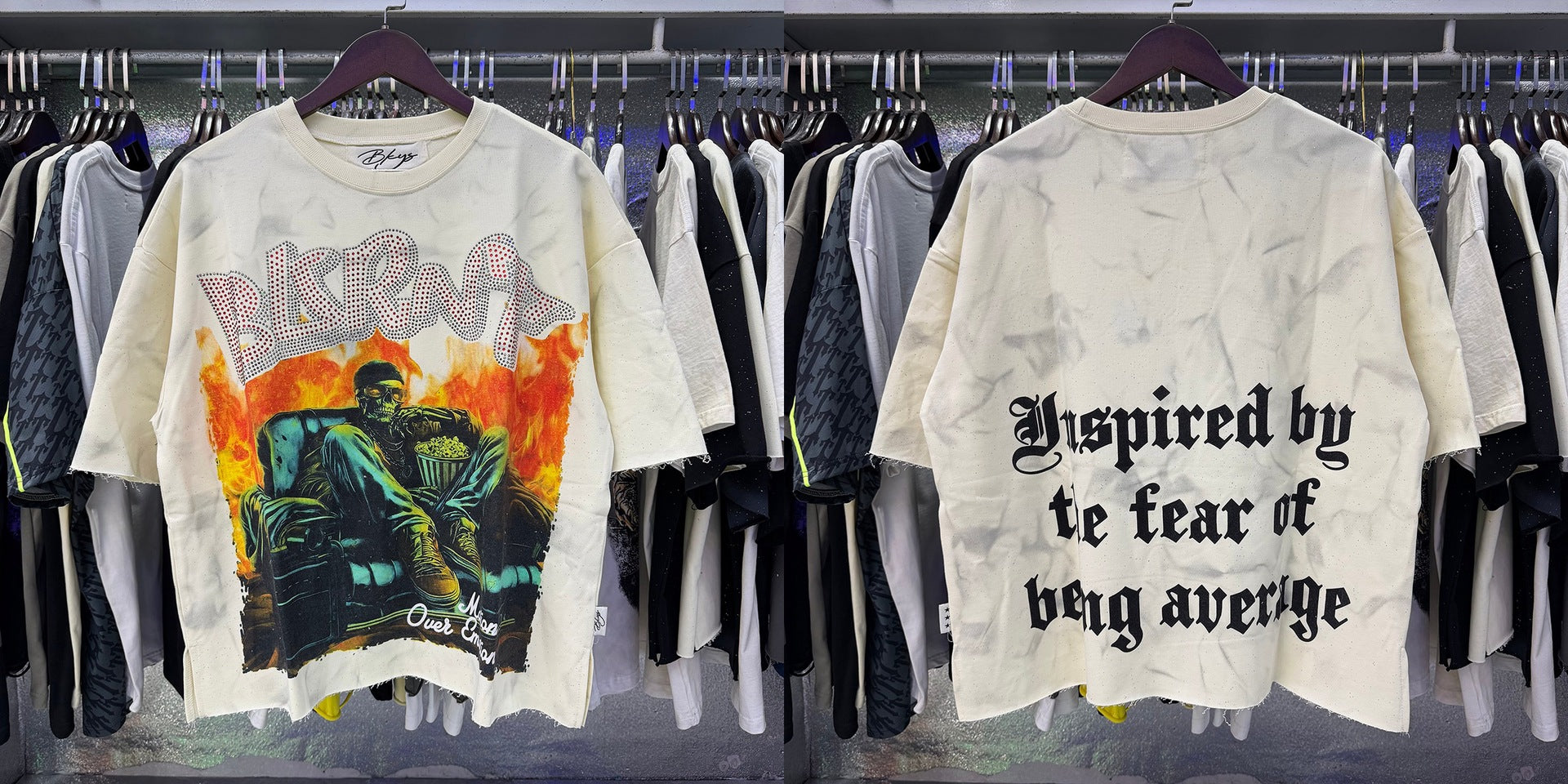 Vintage Roll The Dice Western Cropped T‑Shirt Rhinestone Highway Road Trip Raw Hem Oversized Streetwear Tee