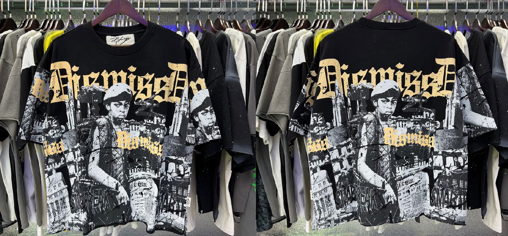 Vintage Roll The Dice Western Cropped T‑Shirt Rhinestone Highway Road Trip Raw Hem Oversized Streetwear Tee