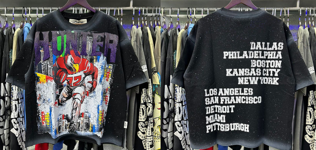 Vintage Roll The Dice Western Cropped T‑Shirt Rhinestone Highway Road Trip Raw Hem Oversized Streetwear Tee