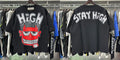 Vintage Roll The Dice Western Cropped T‑Shirt Rhinestone Highway Road Trip Raw Hem Oversized Streetwear Tee