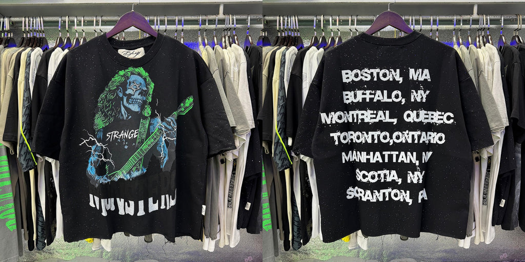 Vintage Roll The Dice Western Cropped T‑Shirt Rhinestone Highway Road Trip Raw Hem Oversized Streetwear Tee