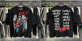 Vintage Roll The Dice Western Cropped T‑Shirt Rhinestone Highway Road Trip Raw Hem Oversized Streetwear Tee