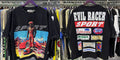 Vintage Roll The Dice Western Cropped T‑Shirt Rhinestone Highway Road Trip Raw Hem Oversized Streetwear Tee