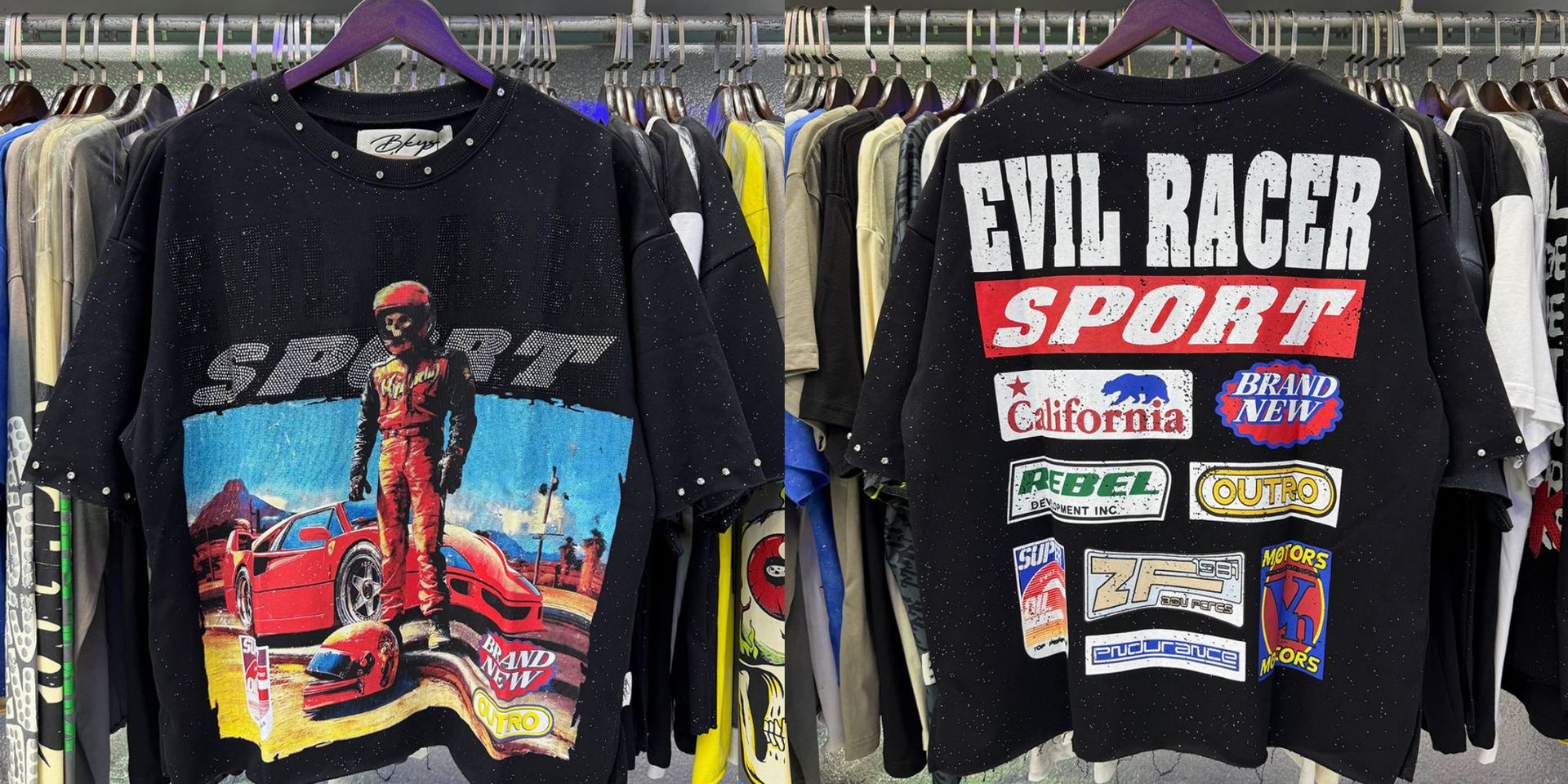 Vintage Roll The Dice Western Cropped T‑Shirt Rhinestone Highway Road Trip Raw Hem Oversized Streetwear Tee