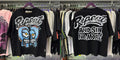 Vintage Roll The Dice Western Cropped T‑Shirt Rhinestone Highway Road Trip Raw Hem Oversized Streetwear Tee
