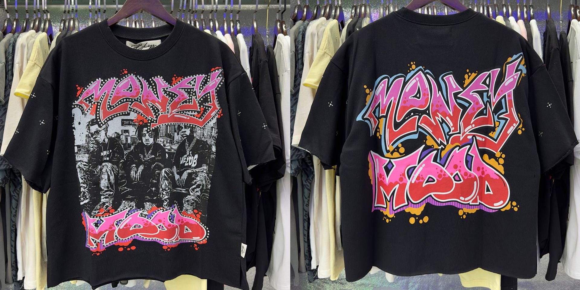 Vintage Roll The Dice Western Cropped T‑Shirt Rhinestone Highway Road Trip Raw Hem Oversized Streetwear Tee