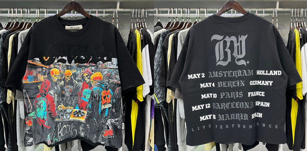 Vintage Roll The Dice Western Cropped T‑Shirt Rhinestone Highway Road Trip Raw Hem Oversized Streetwear Tee